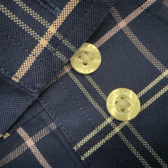 Brooks Brothers Navy Windowpane Check Button-Down Shirt – Size XL - Picture 7 of 10